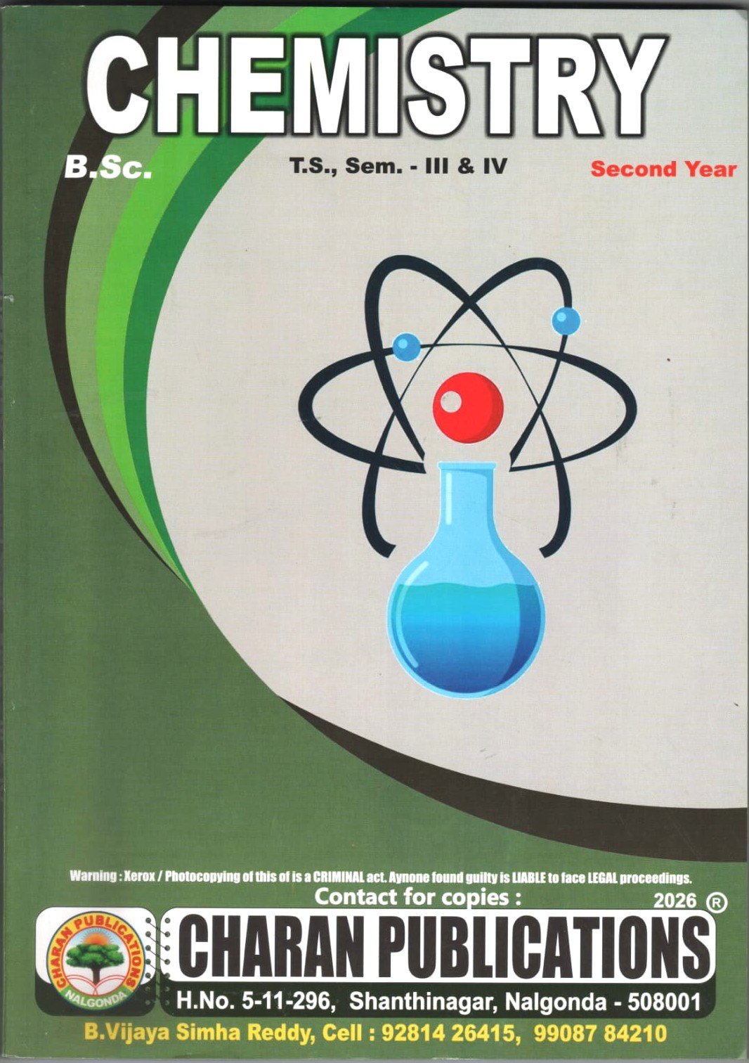 CHARAN PUBLICATIONS BSC  STUDY MATERIAL CHEMISTRY  2ndYEAR