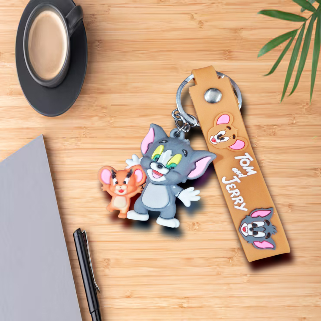 Tom and Jerry  3D keychain Plastic